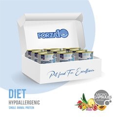 Forza10 DIET pieaugušiem suņiem ar tunci un rīsiem, 12 gab x 400g цена и информация | Консервы для собак | 220.lv