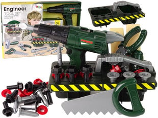 Bērnu instrumentu komplekts Lean Toys, zaļš cena un informācija | Rotaļlietas zēniem | 220.lv