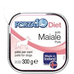 Forza10 Solo Diet pieaugušiem suņiem ar cūkgaļu, 9 gab x 300g cena un informācija | Konservi suņiem | 220.lv