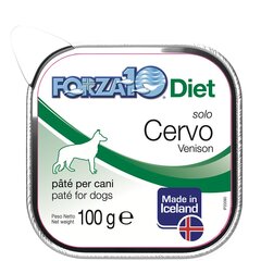 Forza10 Solo Diet для взрослых собак с олениной, 32 шт х 100г цена и информация | Консервы для собак | 220.lv