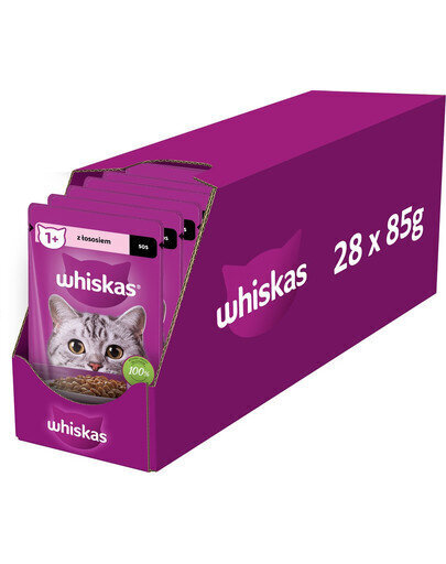 Whiskas ar lasi, 28x85 g cena un informācija | Konservi kaķiem | 220.lv