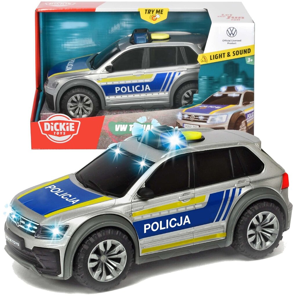 Игрушечная полицейская машина Dickie Toys Volkswagen Tiguan R-Line цена |  220.lv