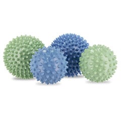 Masāžas bumbiņas Spokey Greispi Duo, 2x6,5 cm, 2x8,5 cm, zilā/zaļā krāsā cena un informācija | Masāžas piederumi | 220.lv