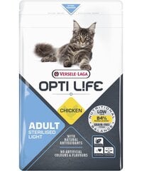 Versele Laga Opti Life Cat sterilizētiem kaķiem, ar vistu, 1 kg cena un informācija | Sausā barība kaķiem | 220.lv