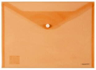 Конверт пластиковый с зажимом AXENT, А4, 180 мкр, прозрачный, оранжевый сп. цена и информация | Канцелярия | 220.lv