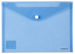 Конверт пластиковый с зажимом Axent, А5, 180 мкр, прозрачный, синий сп. цена и информация | Канцелярия | 220.lv