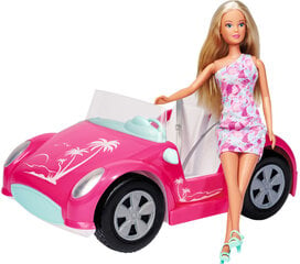 Lelle un rozā kabriolets Steffi Love cena un informācija | Rotaļlietas meitenēm | 220.lv