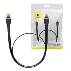 Baseus Cat 7 Gigabit Ethernet RJ45 Cable 1m black цена и информация | Кабели и провода | 220.lv