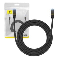 Braided network cable cat.7 Baseus Ethernet RJ45, 10Gbps, 2m (black) цена и информация | Кабели и провода | 220.lv