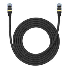 Braided network cable cat.7 Baseus Ethernet RJ45, 10Gbps, 3m (black) цена и информация | Кабели и провода | 220.lv
