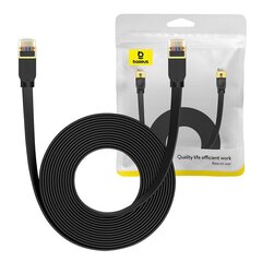 Braided network cable cat.7 Baseus Ethernet RJ45, 10Gbps, 8m (black) цена и информация | Кабели и провода | 220.lv