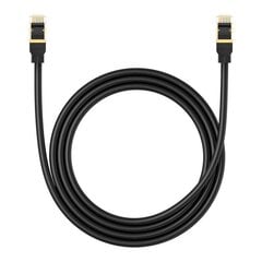 Network cable cat.8 Baseus Ethernet RJ45, 40Gbps, 1,5m (black) цена и информация | Кабели и провода | 220.lv