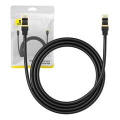 Network cable cat.8 Baseus Ethernet RJ45, 40Gbps, 1,5m (black) цена и информация | Кабели и провода | 220.lv