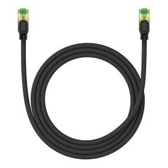 Network cable cat.8 Baseus Ethernet RJ45, 40Gbps, 1,5m (black) цена и информация | Кабели и провода | 220.lv