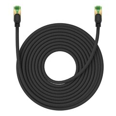 Braided network cable cat.8 Baseus Ethernet RJ45, 40Gbps, 15m (black) цена и информация | Кабели и провода | 220.lv