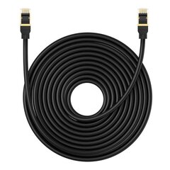 Braided network cable cat.8 Baseus Ethernet RJ45, 40Gbps, 15m (black) цена и информация | Кабели и провода | 220.lv