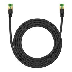 Braided network cable cat.8 Baseus Ethernet RJ45, 40Gbps, 2m (black) цена и информация | Кабели и провода | 220.lv