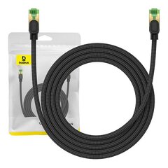 Braided network cable cat.8 Baseus Ethernet RJ45, 40Gbps, 2m (black) цена и информация | Кабели и провода | 220.lv