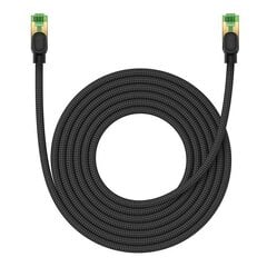 Braided network cable cat.8 Baseus Ethernet RJ45, 40Gbps, 5m (black) цена и информация | Кабели и провода | 220.lv