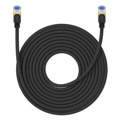 Braided network cable cat.7 Baseus Ethernet RJ45, 10Gbps, 15m (black) цена и информация | Кабели и провода | 220.lv