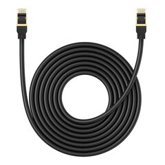 Braided network cable cat.8 Baseus Ethernet RJ45, 40Gbps, 8m (black) цена и информация | Кабели и провода | 220.lv