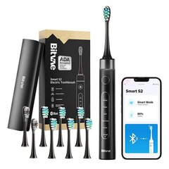 Sonic toothbrush with app, tips set and travel etui S2 (black) цена и информация | Электрические зубные щетки | 220.lv