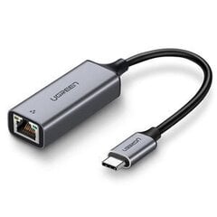 Adapter UGREEN with USB-C - RJ45 connectors , Gigabit Ethernet (grey) цена и информация | Адаптеры и USB разветвители | 220.lv