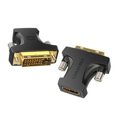 HDMI - DVI Adapter Vention AILB0 (Black) цена и информация | Адаптеры и USB разветвители | 220.lv