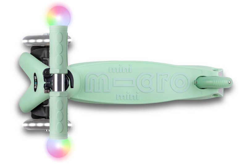 Bērnu skrejritenis Micro Mini2Grow Magic LED, zaļš цена и информация | Skrejriteņi | 220.lv