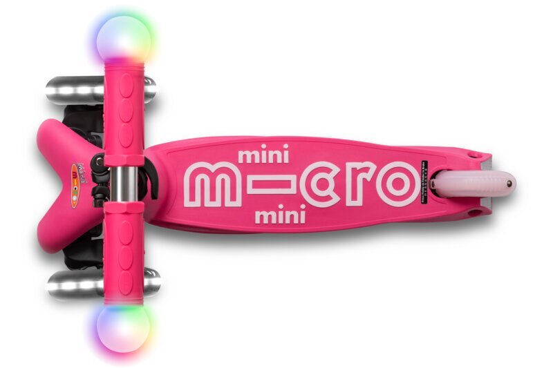 Trīsriteņu skrejritenis Micro Mini Deluxe Magic, rozā cena un informācija | Skrejriteņi | 220.lv