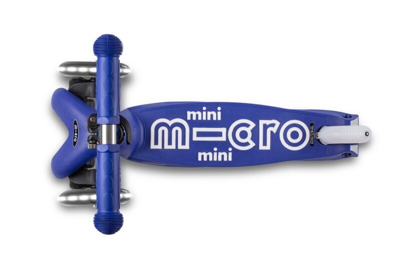 Trīsriteņu skrejritenis Micro Mini Deluxe LED, zils/balts цена и информация | Skrejriteņi | 220.lv