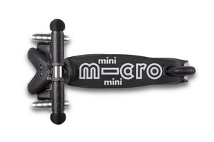 Bērnu skrejritenis Micro Mini Deluxe Eco LED, melns cena un informācija | Skrejriteņi | 220.lv