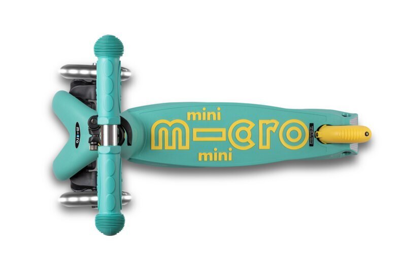 Bērnu skrejritenis Micro Mini Deluxe Eco LED, zaļš cena un informācija | Skrejriteņi | 220.lv
