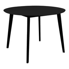 Обеденный стол, диаметр 75x105 см, черный цена и информация | Кухонные и обеденные столы | 220.lv