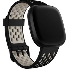 Fitbit Sport Band L Black/White cena un informācija | Viedpulksteņu un viedo aproču aksesuāri | 220.lv