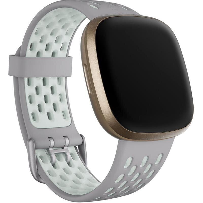 Fitbit Watch Band Sport Large Grey Mint cena un informācija | Viedpulksteņu un viedo aproču aksesuāri | 220.lv