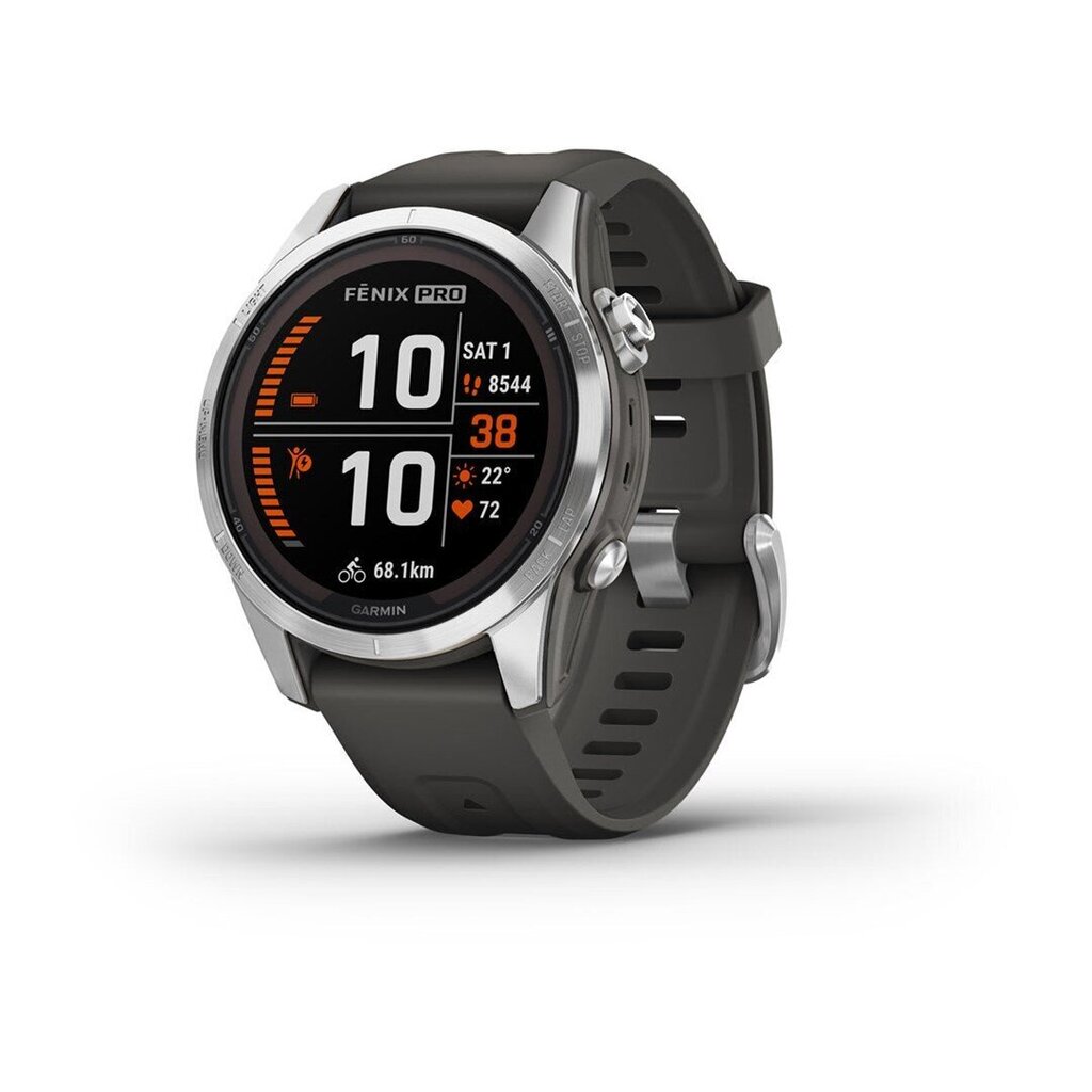 Garmin Fenix 7S Pro Solar Silver/Graphite цена и информация | Viedpulksteņi (smartwatch) | 220.lv