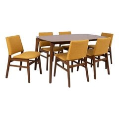 Обеденный комплект Home4You Haydie с 6 стульями цена и информация | Комплекты мебели для столовой | 220.lv