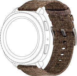 Topp Watch Band Textile Brown цена и информация | Viedpulksteņu un viedo aproču aksesuāri | 220.lv