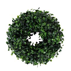 Vainags BUXUS GREENLAND D27cm, zaļš cena un informācija | Mākslīgās egles, vainagi, statīvi | 220.lv