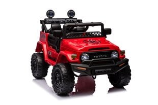 Vienvietīgs elektromobilis Toyota FJ, sarkans cena un informācija | Bērnu elektroauto | 220.lv