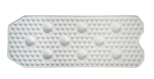 Противоскользящий коврик для ванны Shell, 40 x 104 см, белый цена и информация | Аксессуары для ванной комнаты | 220.lv