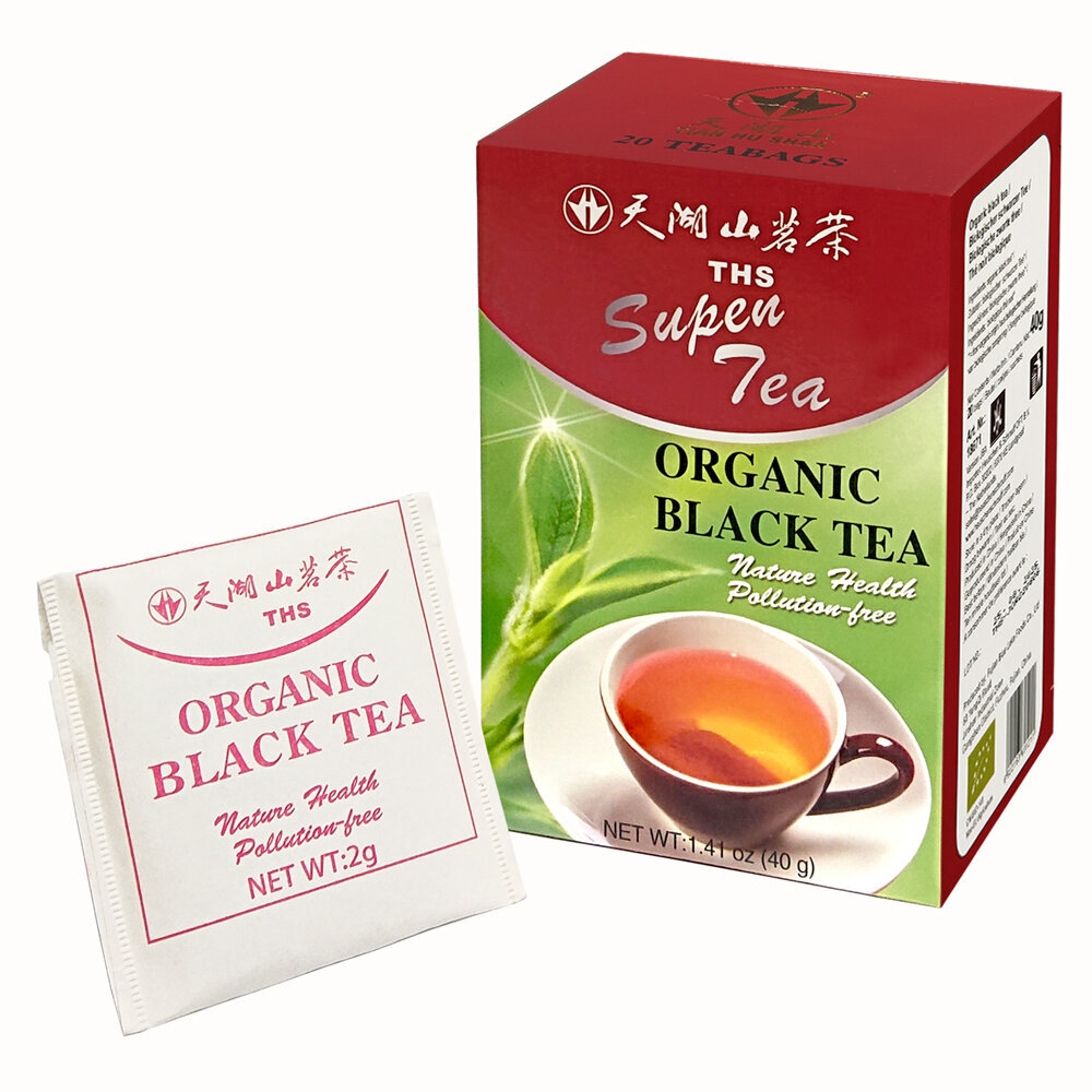Organiska Ķīnas Melnā tēja paciņās, 2g x 20 cena un informācija | Tēja | 220.lv
