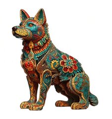Цветной пазл в форме деревянной собачки, 160 элементов цена и информация | Пазлы | 220.lv