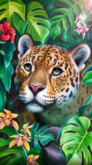 Dimanta mozaīka Leopards, 30x50 cm cena un informācija | Dimantu mozaīkas | 220.lv