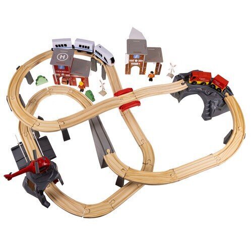 Koka dzelzceļš Kruzzel, 70 d. cena un informācija | Rotaļlietas zēniem | 220.lv