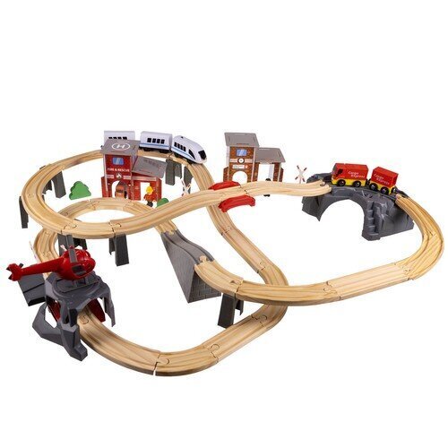 Koka dzelzceļš Kruzzel, 70 d. cena un informācija | Rotaļlietas zēniem | 220.lv