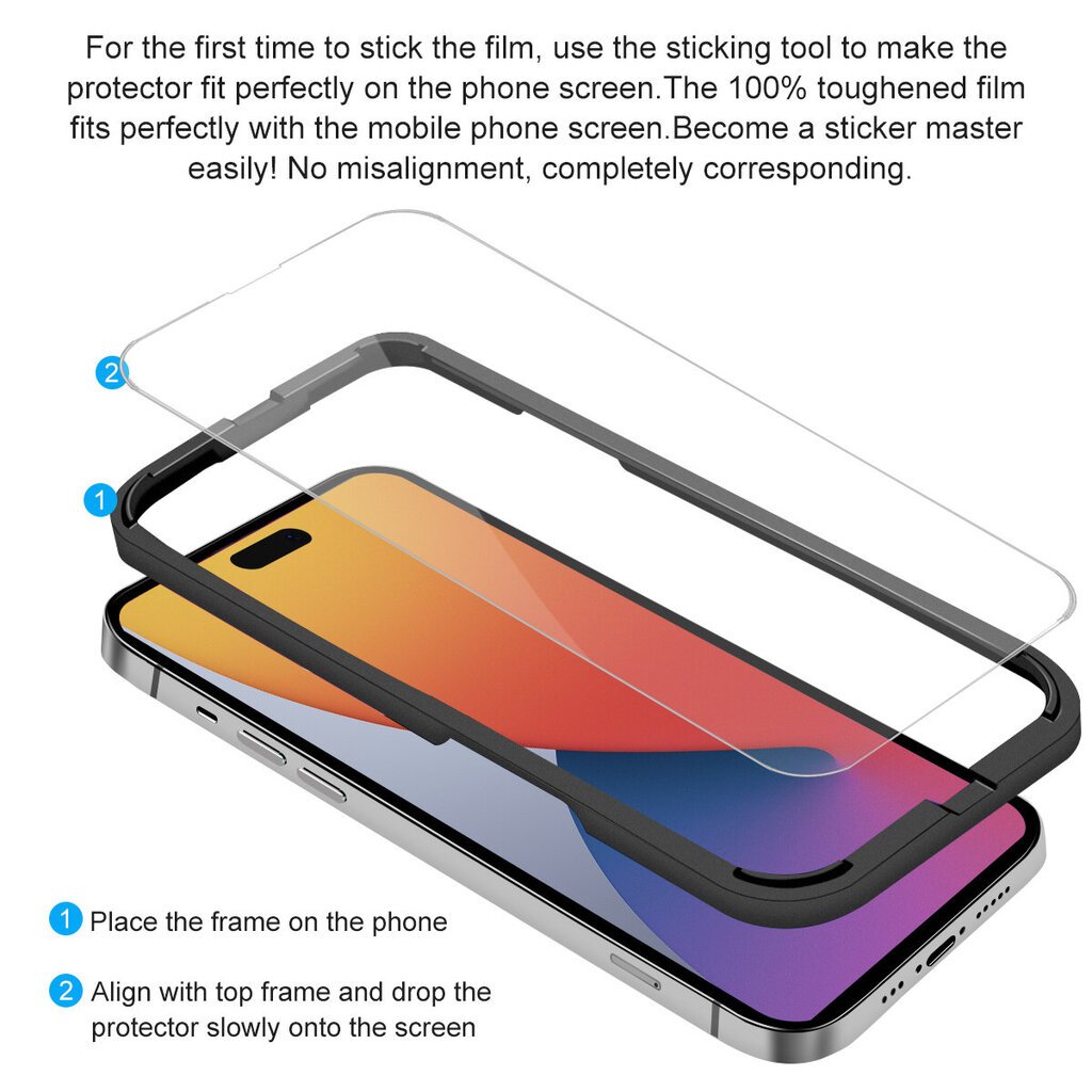 Aizsargstikls priekš Apple iPhone 15 Pro, 3 gab. цена и информация | Ekrāna aizsargstikli | 220.lv