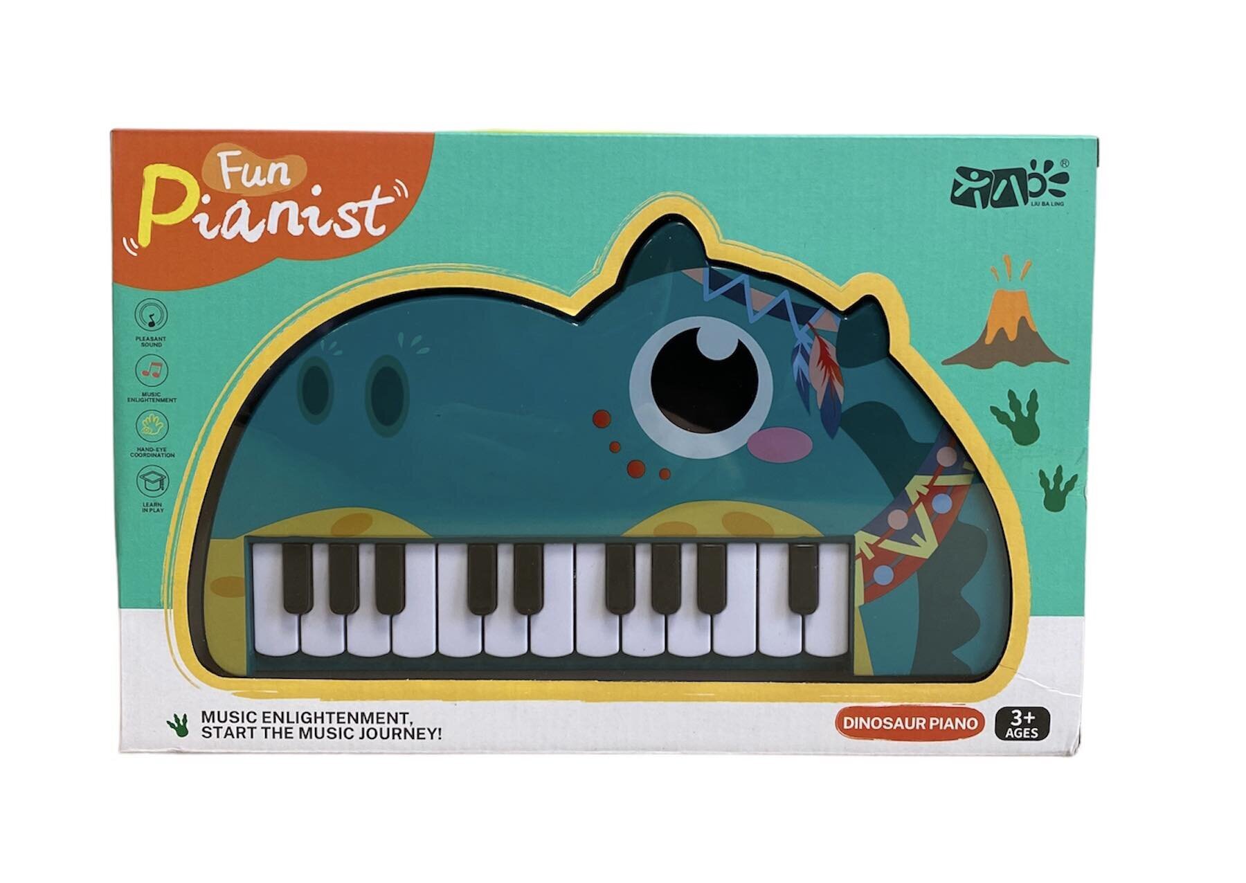 Детское пианино, 22 клавиш, Dinosaur Piano цена | 220.lv