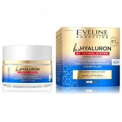 EVELINE bioHyaluron 3 x Retinol System 40+ krēms sejai ultramitrinošs 50ml цена и информация | Наносите на чистую кожу лица. Подержите около 10-15 минут и смойте водой. | 220.lv